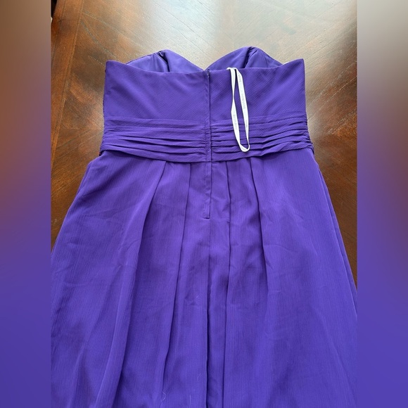 DAVID’s BRIDAL Elegant Purple Strapless Dress size 14 - Picture 7 of 7